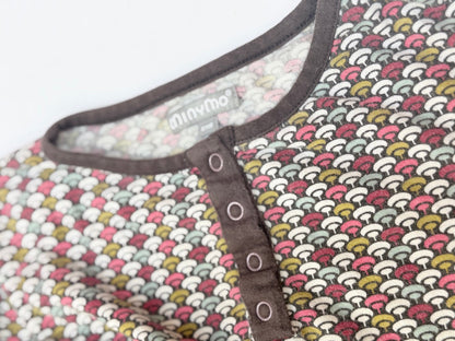Minymo Patterned Long Sleeve Bodysuit Size 6