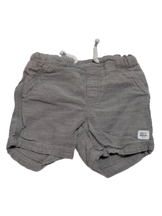 H&M Gray Linen Shorts 9-12M