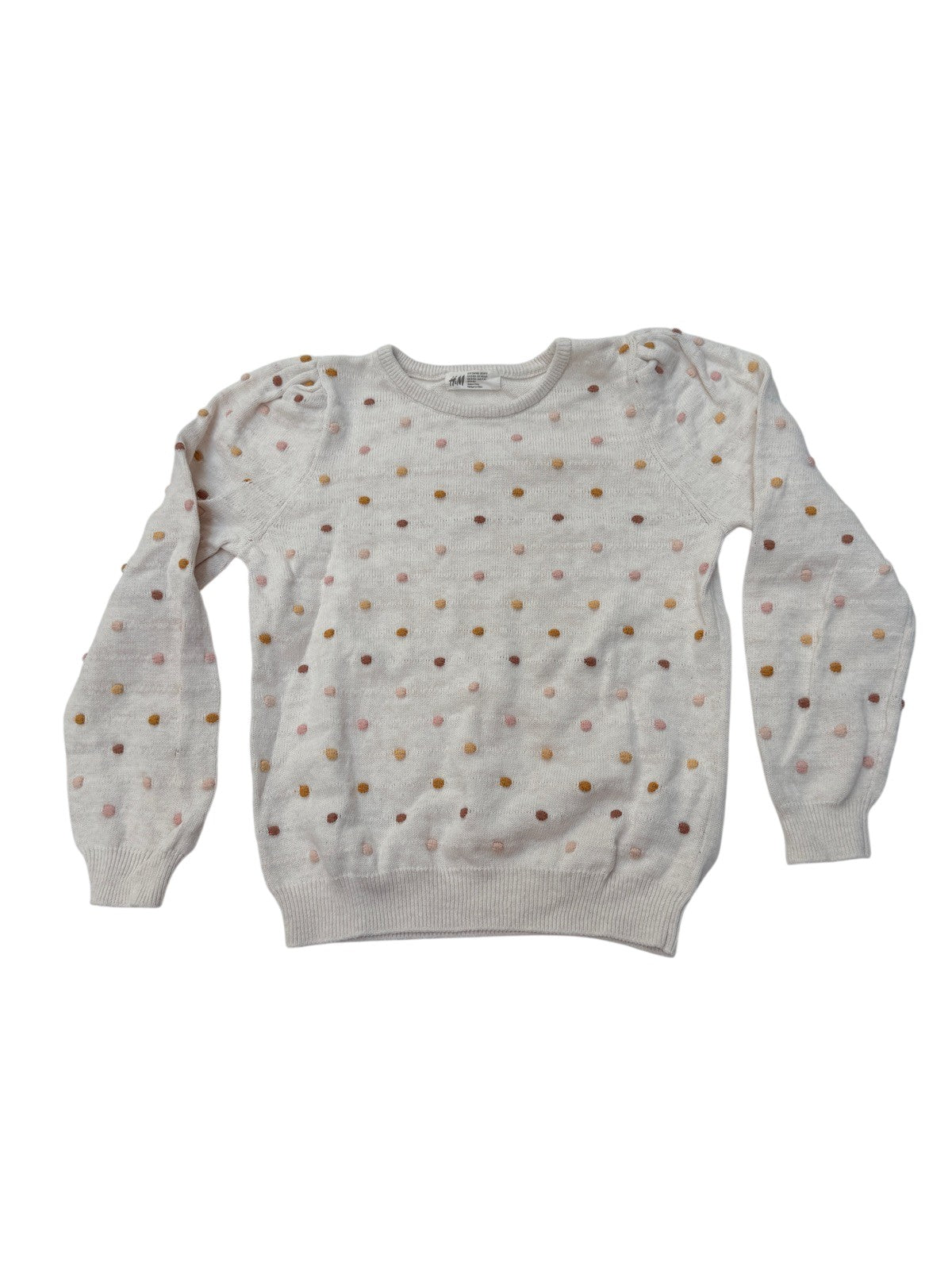 H&M Polka Dot Pom Sweater Size 8/10