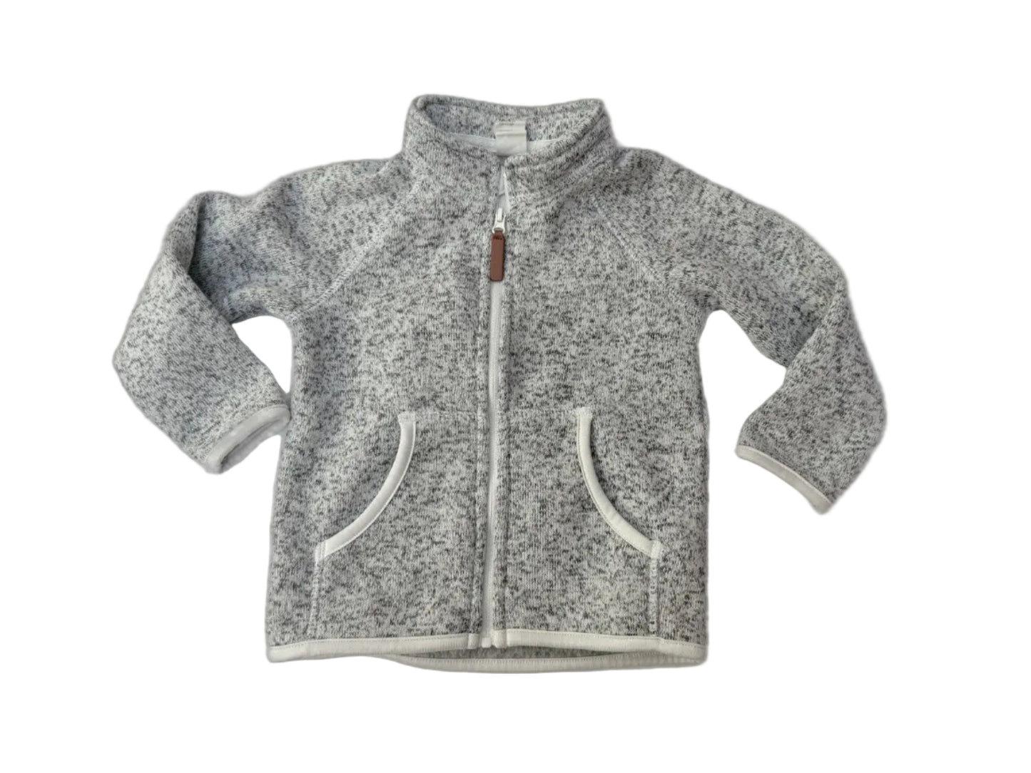 H&M Gray Zip-Up Fleece Hoodie 18M