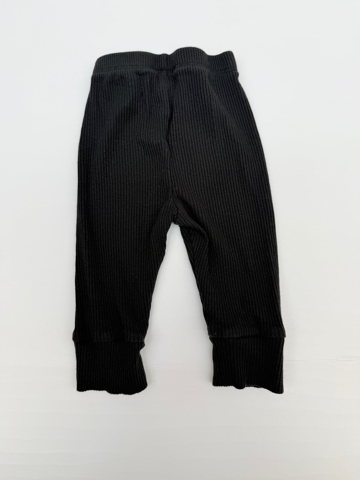 Baby Gap Ribbed Black Joggers 3-6 Months