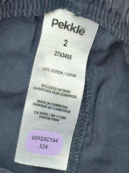 Pekkle Navy Cotton Shorts Size 2T