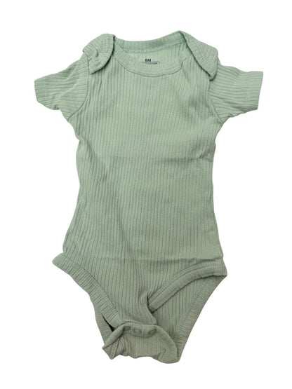 Green Ribbed Bodysuit 6M
