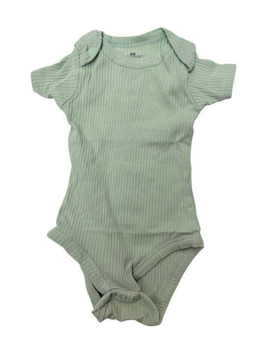 Green Ribbed Bodysuit 6M