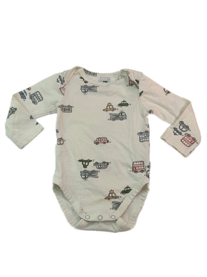 HEMA Vehicles Long Sleeve Baby Bodysuit 62 68