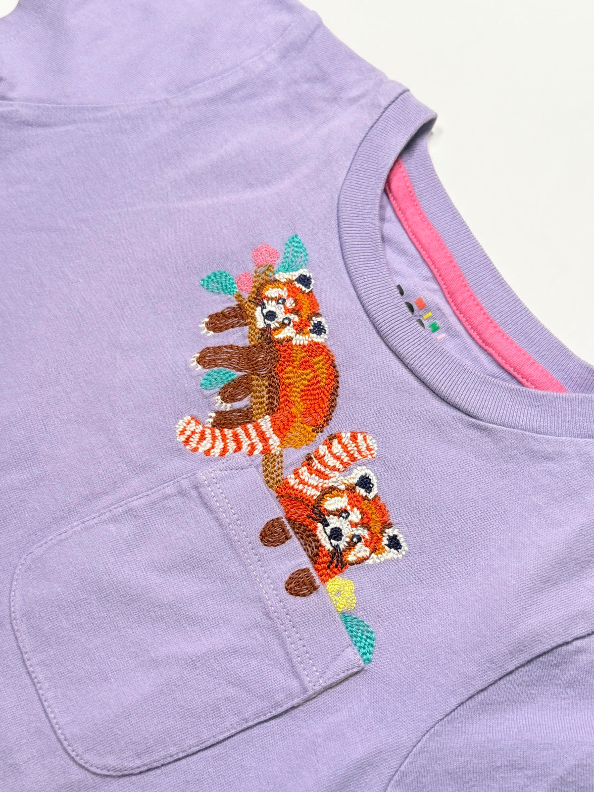 Boden Red Panda Embroidered T-Shirt 5-6Y