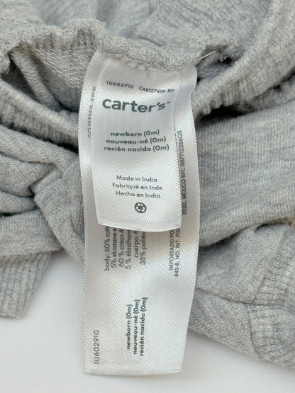 Carter's Gray Striped Jogger Pants Newborn