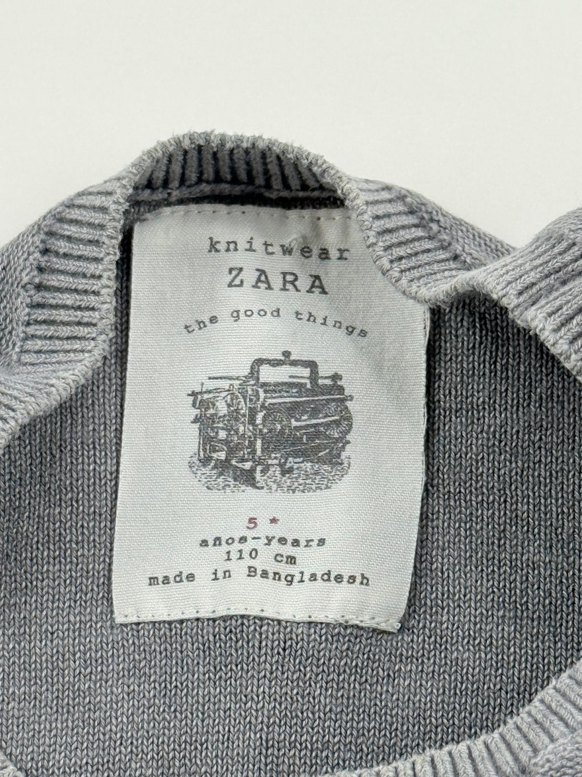 Zara Knitwear Pool Shark Gray Sweater Size 5Y