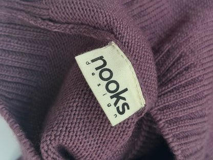 Nooks Design Purple Merino Cardigan 2/3Y