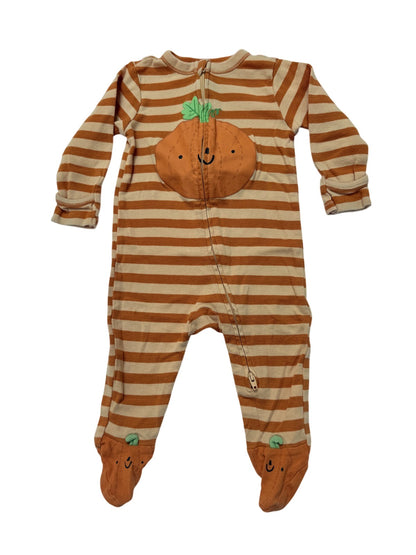 Old Navy Pumpkin Striped Footed Sleeper 6-9M