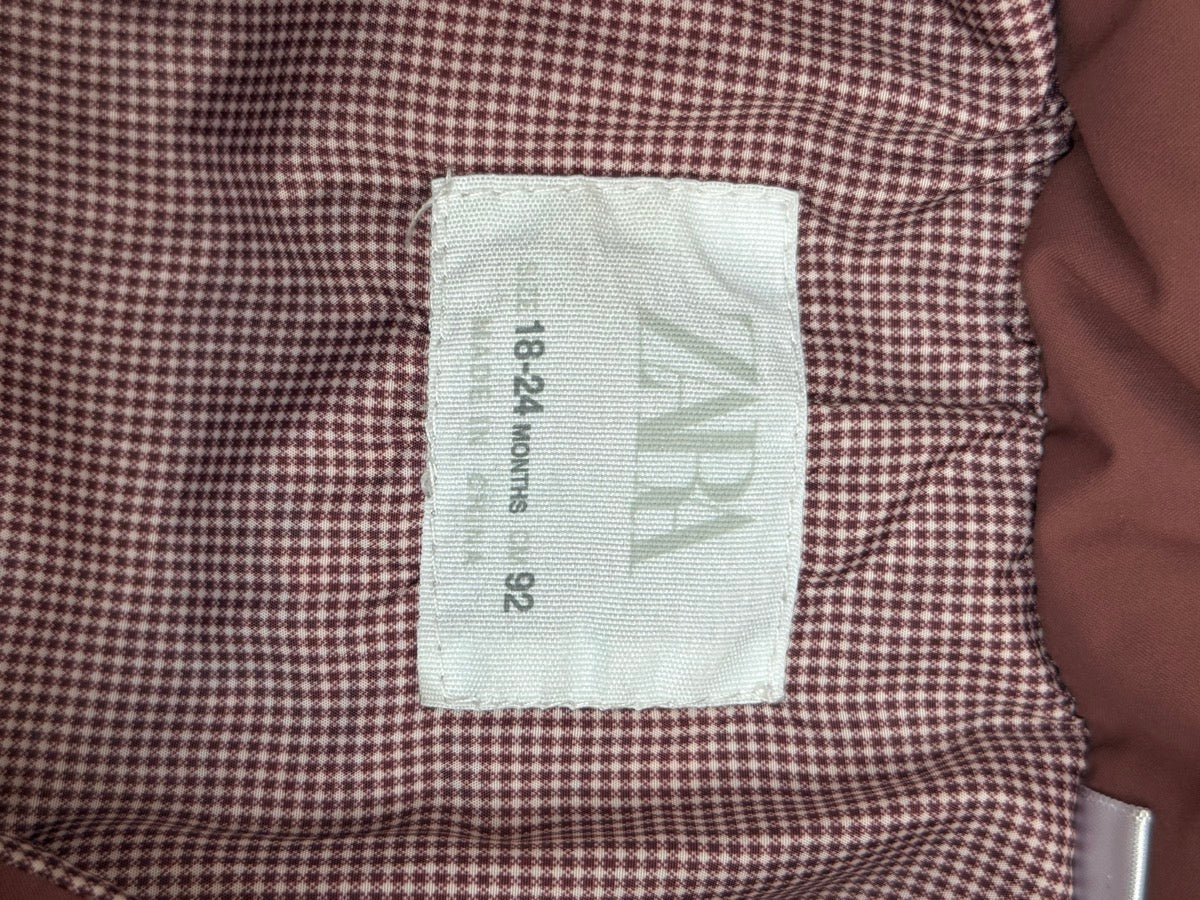 Zara Brown Puffer Jacket 18-24M