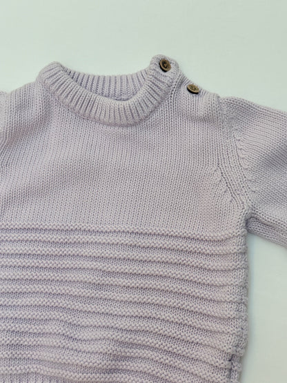 Mothercare Lilac Knit Sweater 3-6M