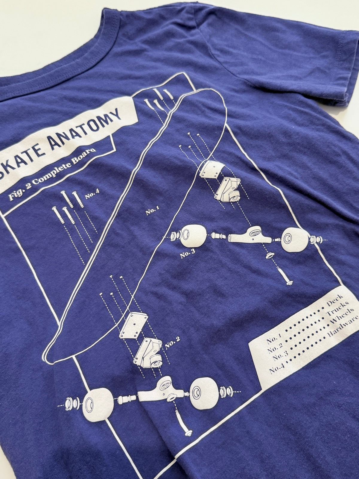 Gap Kids Skate Anatomy Blue T-Shirt Size 8