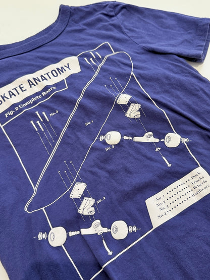 Gap Kids Skate Anatomy Blue T-Shirt Size 8