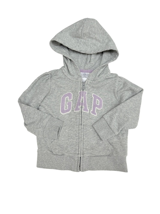 Baby Gap Gray Purple Logo Hoodie 3T