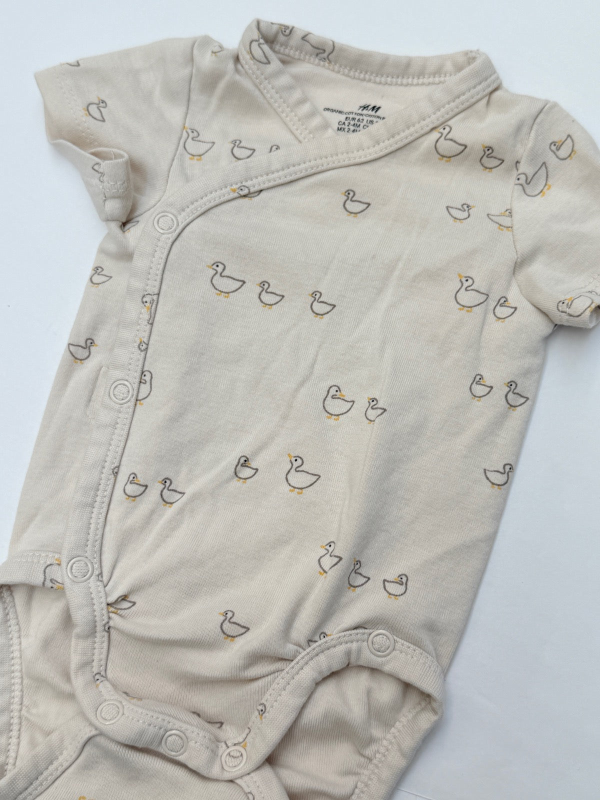 H&M Duck Print Wrap Bodysuit 3M