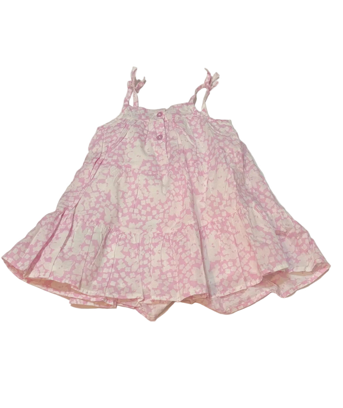 babyGap Floral Pink Tiered Dress 12-18m