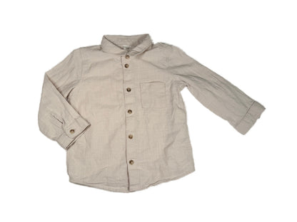 H&M Beige Linen Shirt Jacket 18M