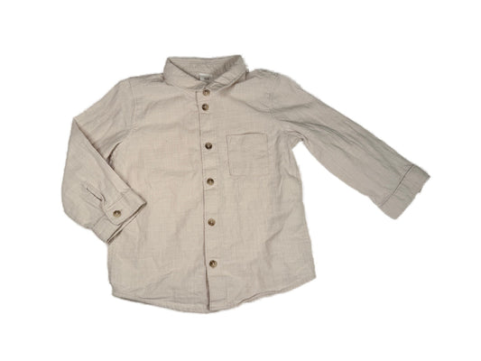 H&M Beige Linen Shirt Jacket 18M