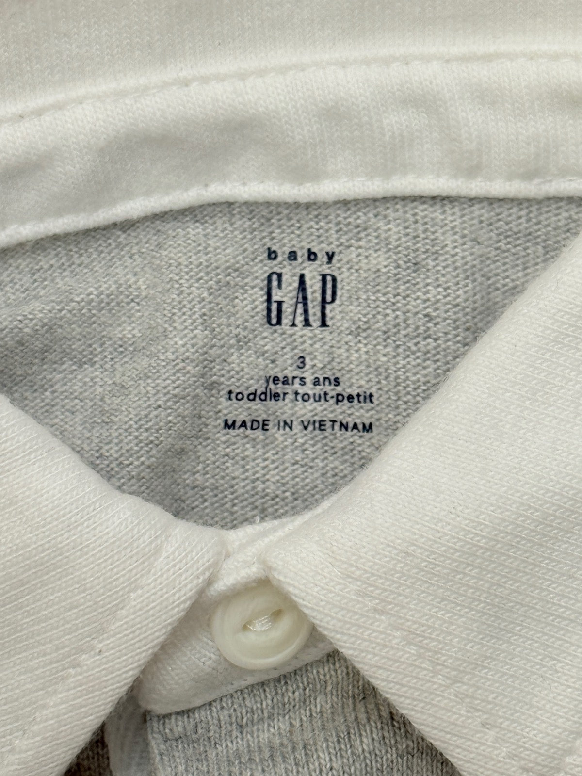 Baby Gap Grey Rugby Polo Shirt 3T