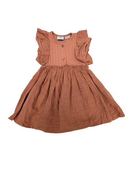 Zara Terracotta Ruffle Dress 12-18M