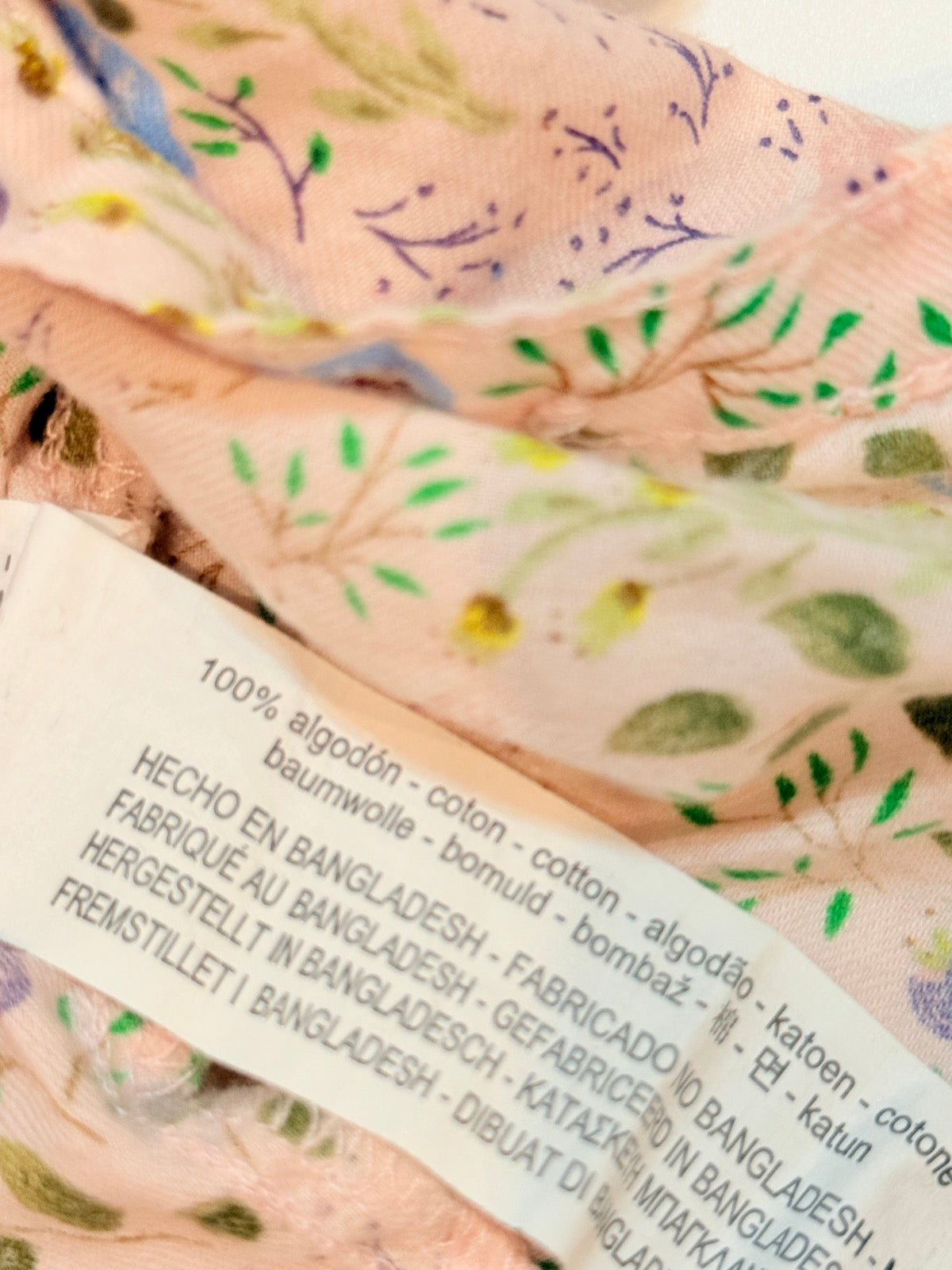 Zara BabyGirl Floral Pink Blouse 9-12m