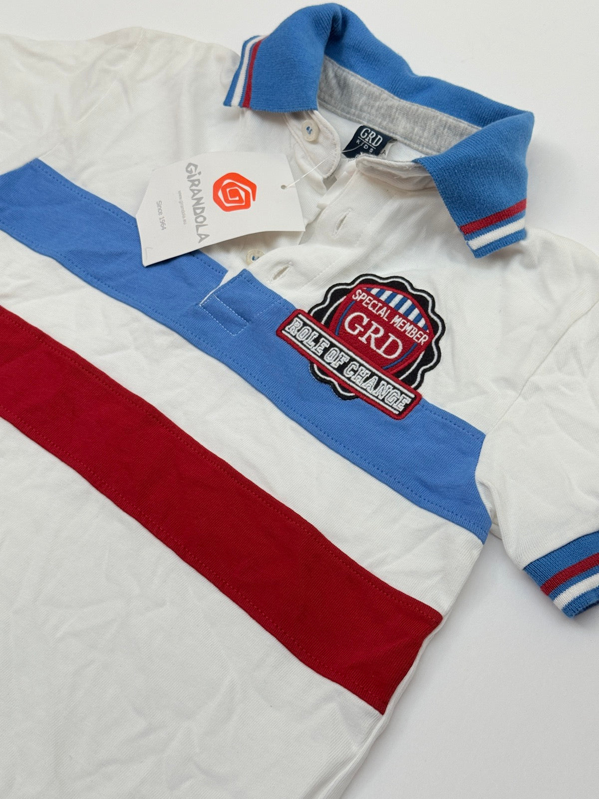 GRD Kids Striped Polo Shirt Size 6