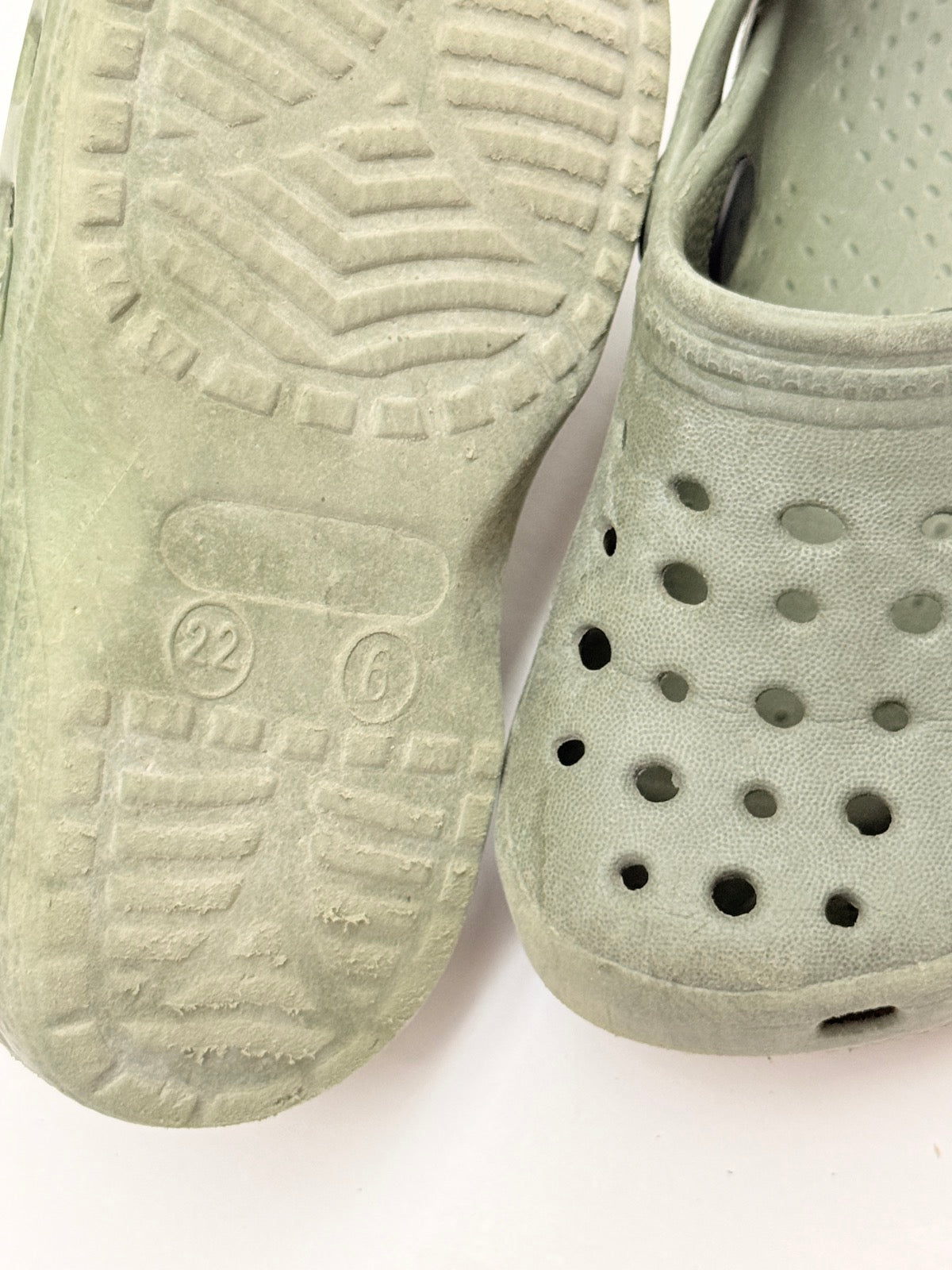 Crocs Sage Green Clogs Toddler Size 6