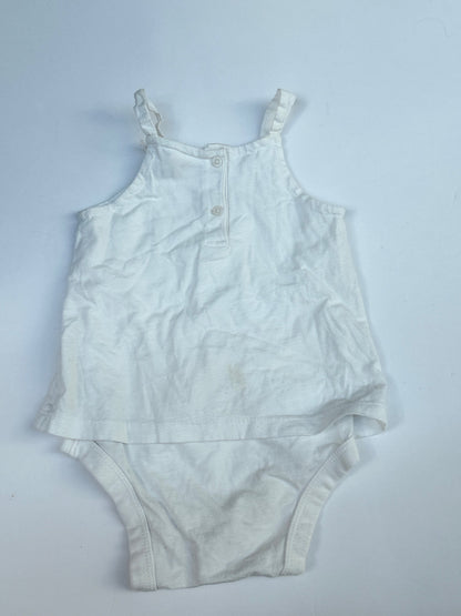 Baby Gap White Pintuck Bodysuit 12-18M