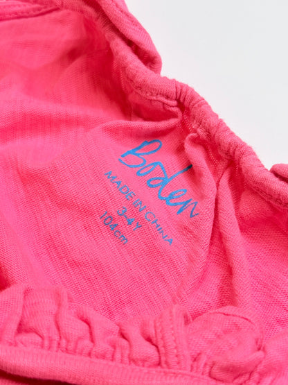Mini Boden Pink Pom-Pom Romper Size 3-4Y