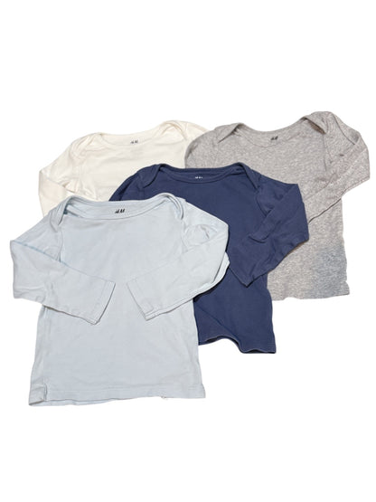 H&M Basic Organic Cotton Bodysuits 4-Pack 12-18m