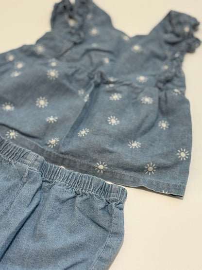 Carter's Denim Sun Print Set 6M