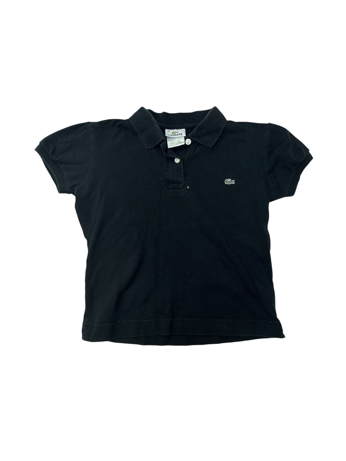 Lacoste Black Polo Shirt Size 34