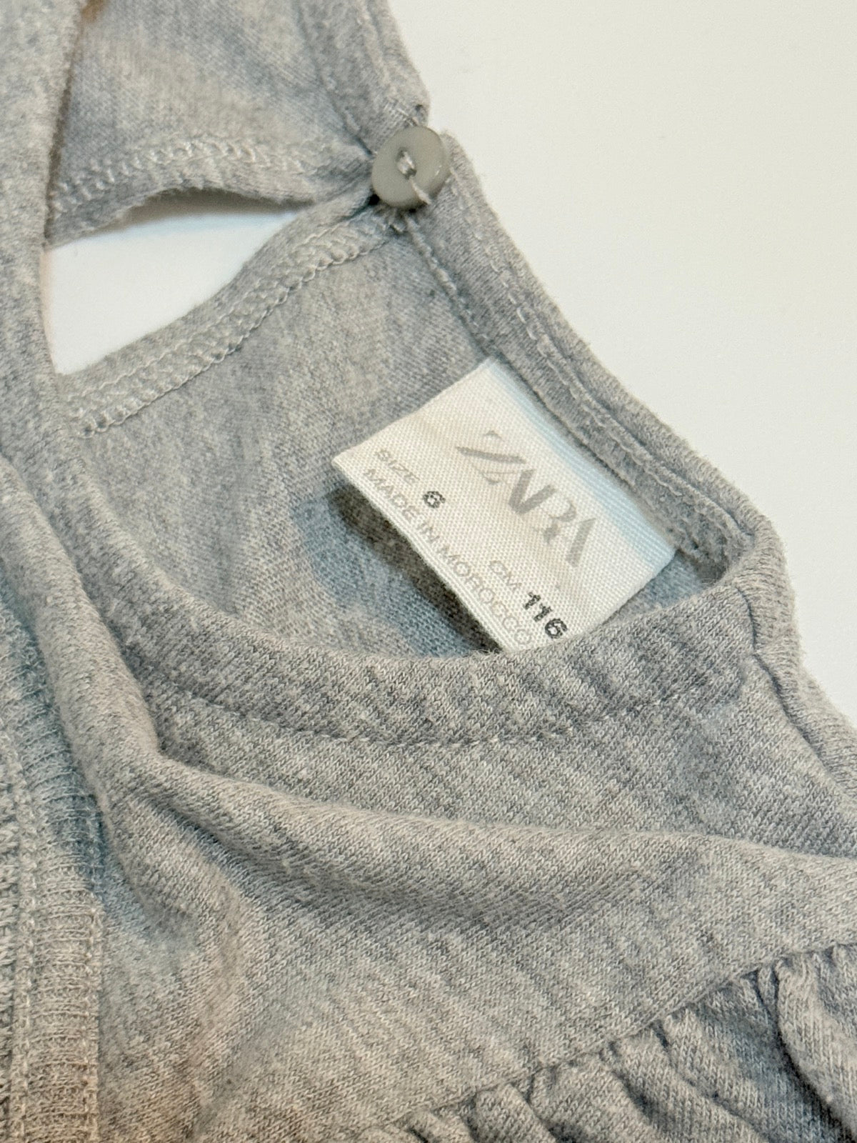 Zara Gray Ribbed Off-Shoulder Top 6