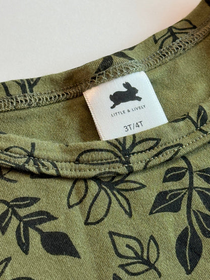 Little & Lively Leaf Print T-Shirt 3T 4T