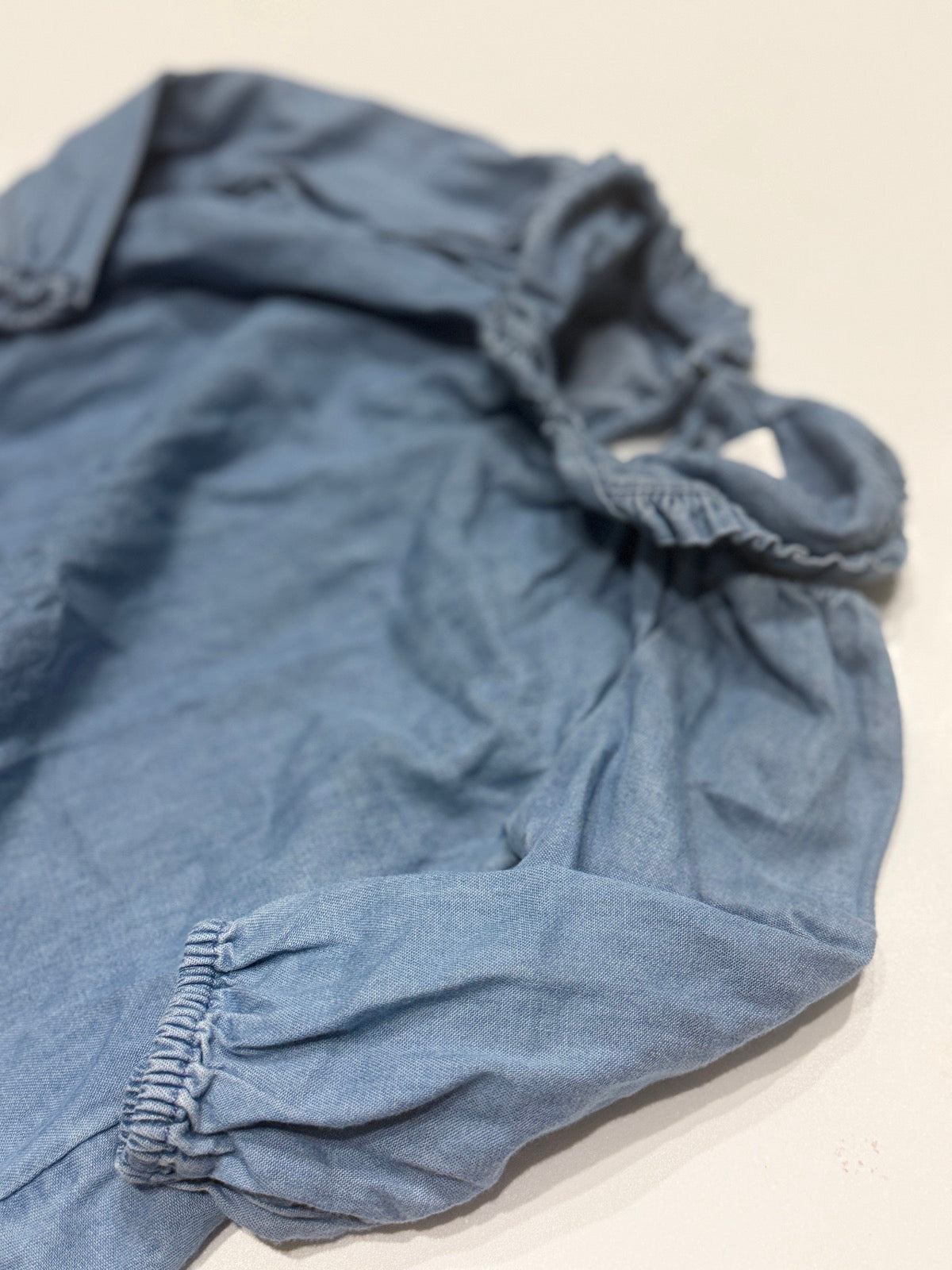 Baby Gap Chambray Ruffle Collar Blouse 6-12M