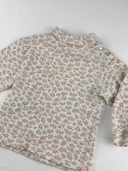 Baby Boots Floral Waffle Knit Top 24M