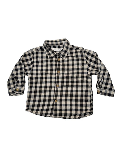 Zara Gingham Flannel Shirt 9-12 Months