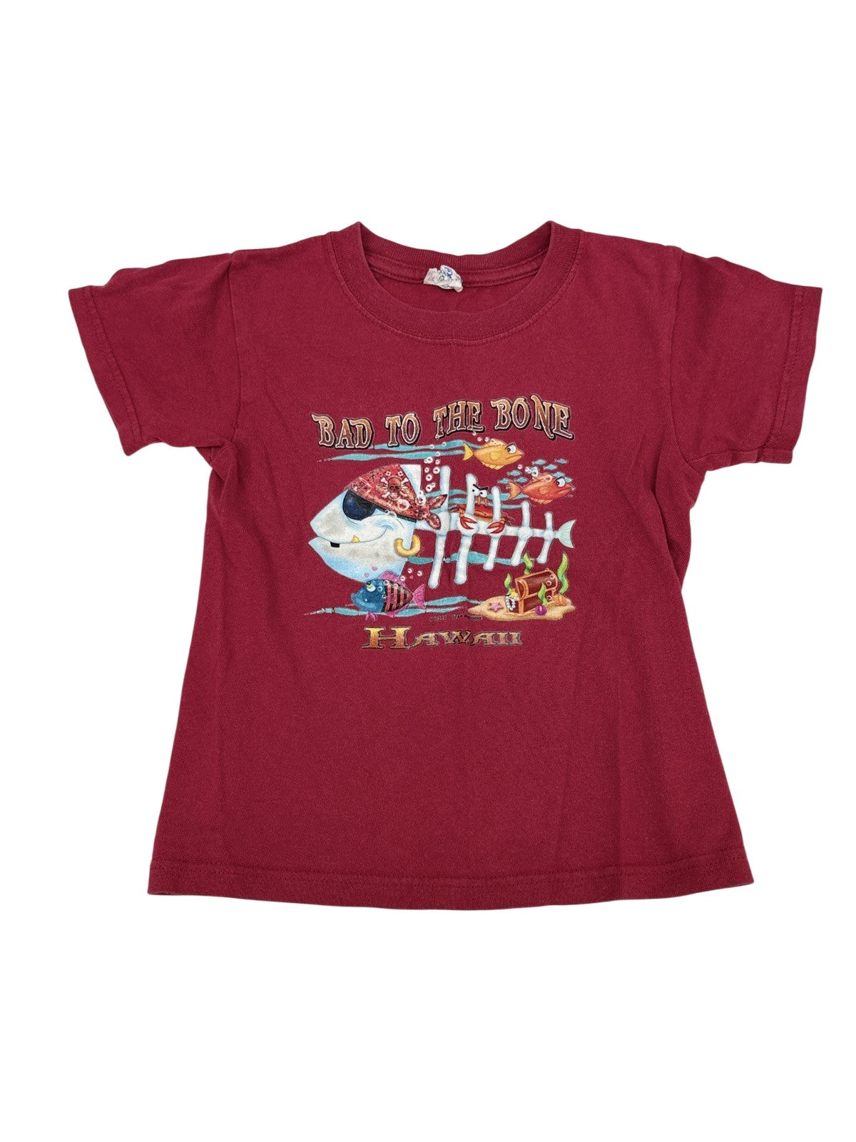 Hawaii Bad to the Bone Graphic Tee Youth XS