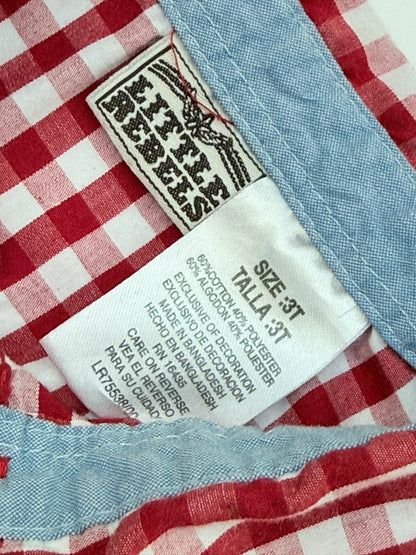 Little Rebels Red Plaid Motorcycle Shirt 3T