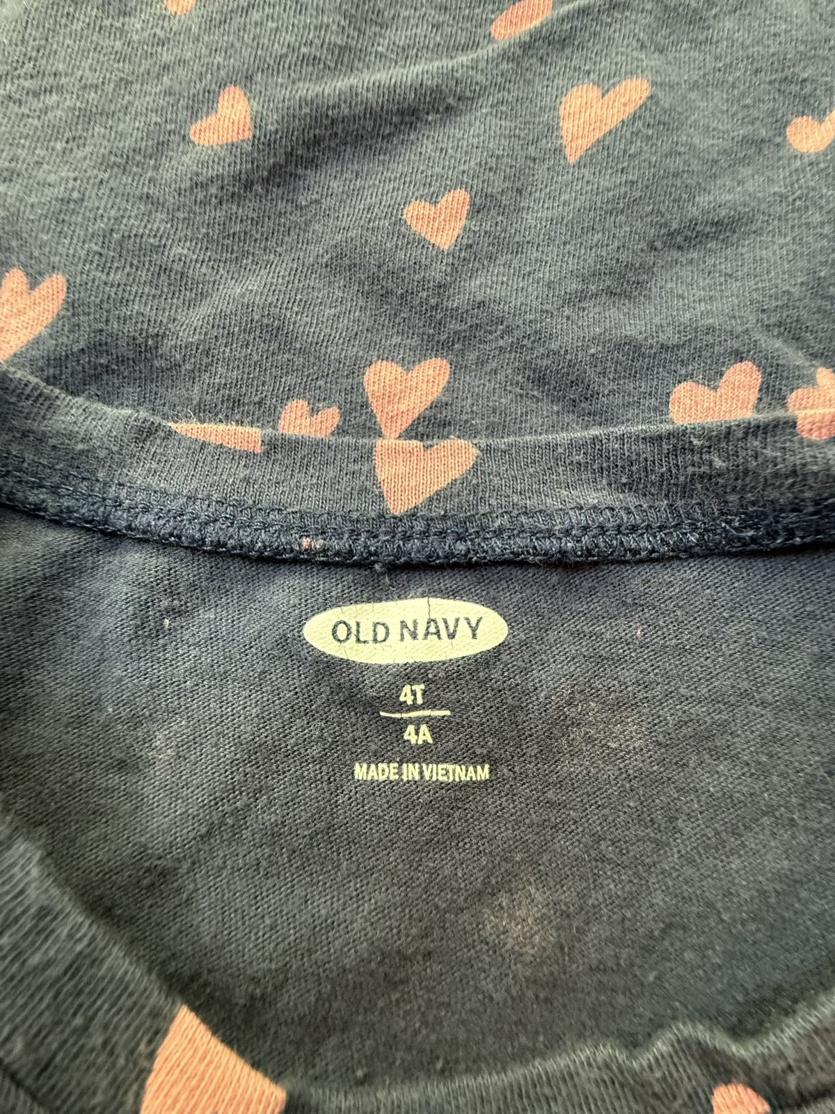 Old Navy Heart Print Long Sleeve Top 4T