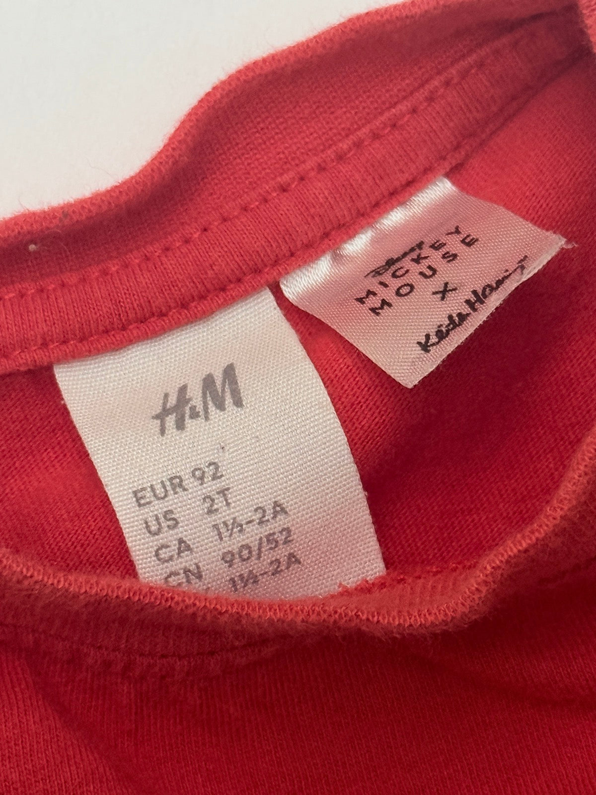 H&M Mickey Mouse x Keith Haring T-Shirt 2T