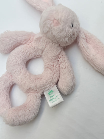 Jellycat Baby Bashful Bunny Ring Rattle Pink