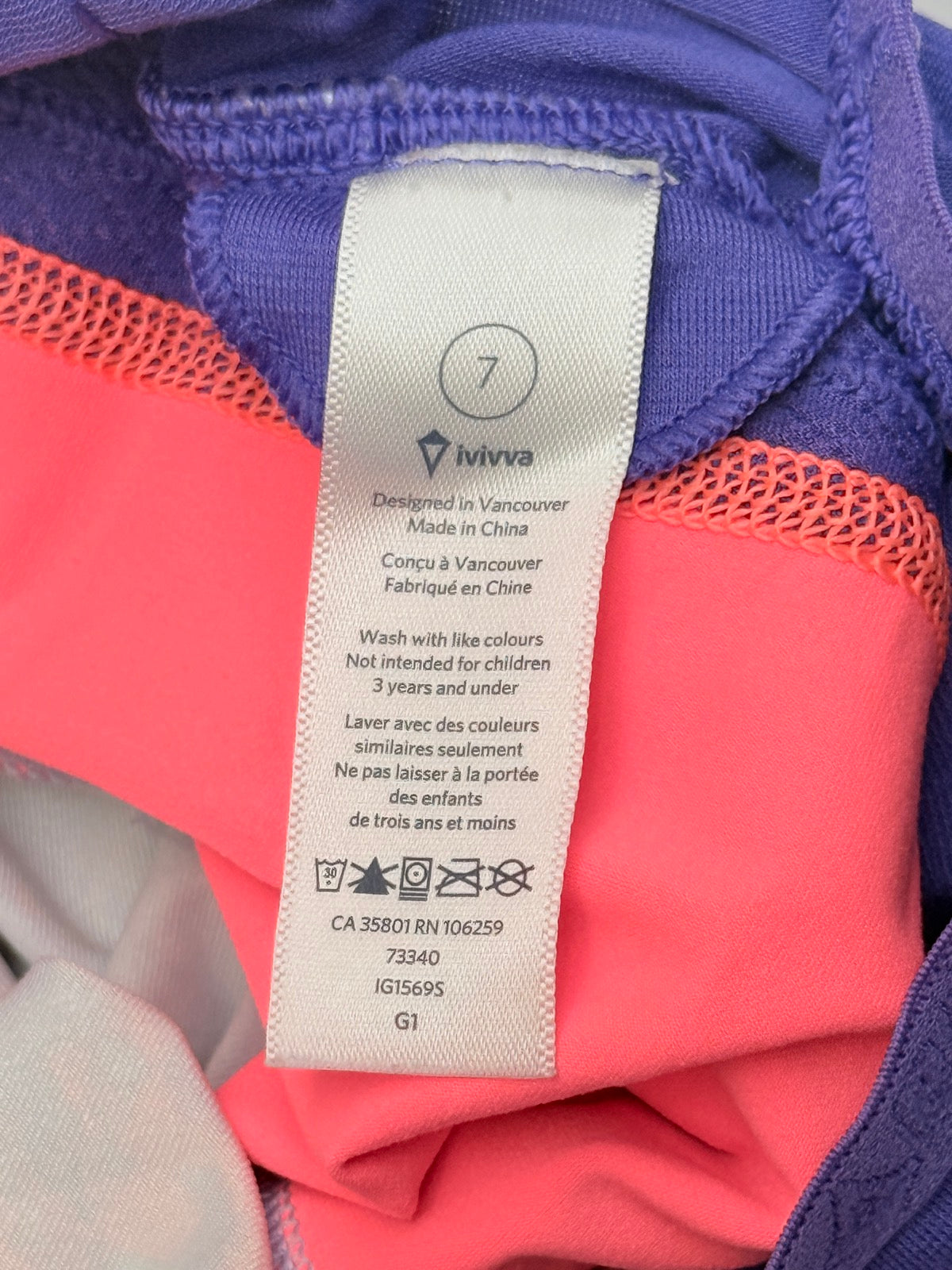 Ivivva Marbled Print Racerback Tank Size 7