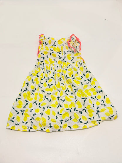 Penelope Mack Lemon Print Smocked Dress 3T