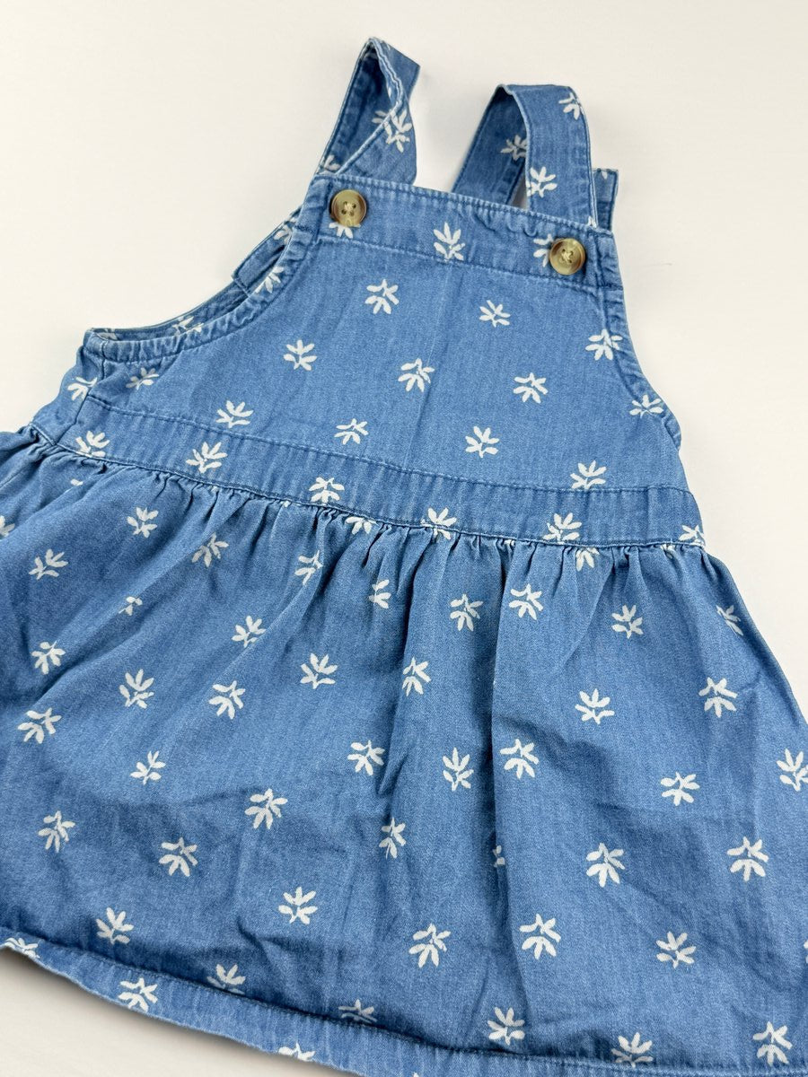Old Navy Floral Chambray Dress 12-18M