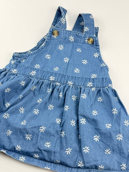 Old Navy Floral Chambray Dress 12-18M