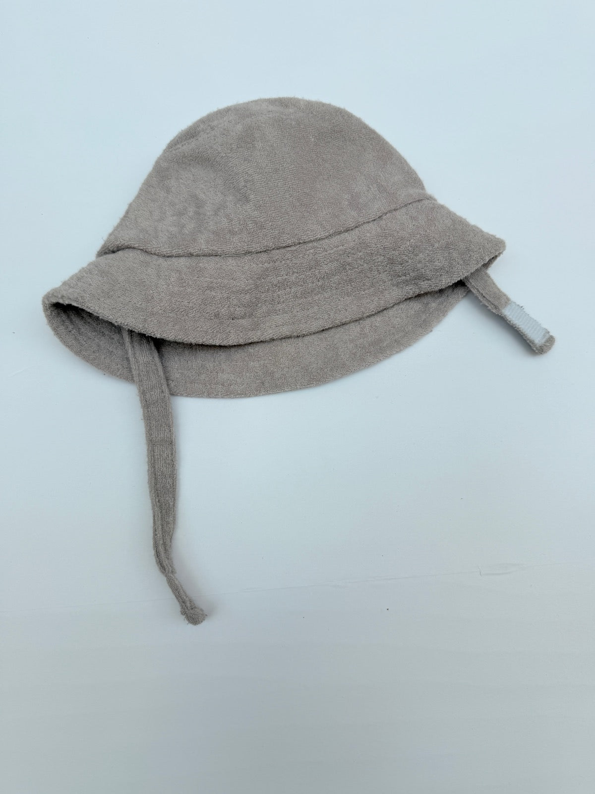 Terry Cloth Baby Bucket Hat with Ties