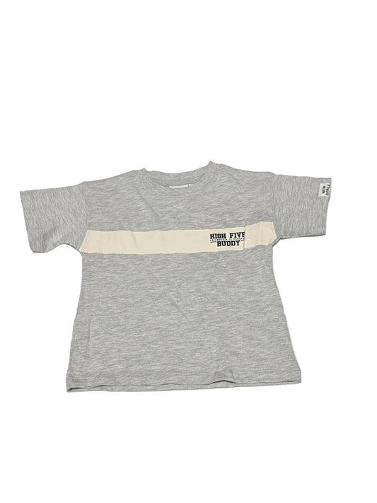 NWT - Zara Gray High Five Buddy T-Shirt 9-12m