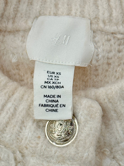 H&M Cream Bouclé Cardigan Size XS